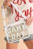 White Chenille GAME DAY Pattern Clear Bag