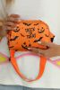 Orange Halloween TRICK OR TREAT Bat Pumpkin Crossbody Bag