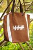 Chestnut Baseball Pattern Canvas Large Tote Bag