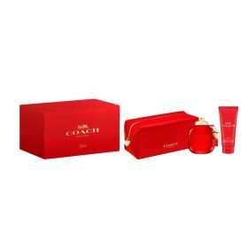 COACH LOVE 3 PCS SET FOR WOMEN: 3 OZ EAU DE PARFUM + 3.3 BODY LOTION + POUCH