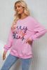 Pink Merry Every Thing Glitter Letter Christmas Sweatshirt