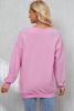 Pink Merry Every Thing Glitter Letter Christmas Sweatshirt