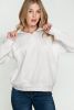 White Quilted 1/4 Zipper Textured Pullover Sweatshirt