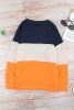 Blank Sweatshirt - Colorblock Comfy Pullover Sweatshirt for Women Customized