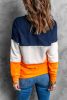Blank Sweatshirt - Colorblock Comfy Pullover Sweatshirt for Women Customized