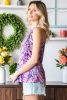 Multicolor Abstract Print Boho Sleeveless Halter Top