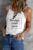 Blank Tank Top - White Double Strap Casual Camisole Top Customized