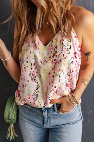 Multicolor Abstract Print Boho Spaghetti Strap Camisole (size: (US 8-10)M)