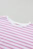 Multicolour Colorblock Stripe Patchwork Baggy T Shirt