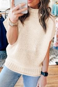 Beige Mock Neck Knitted Dolman Top (size: (US 4-6)S)