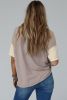 Simply Taupe Exposed Seam Patchwork Loose Tee