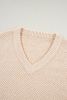 Parchment Plain Oversized Hollowed Knit Sweater