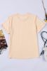 Blank T Shirt - Khaki Solid Color Crew Neck Tee Customized