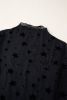 Black Star Embellished Sheer Mesh Top