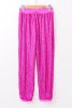 Rose Sequins Tie Elastic Waist Jogger Pants