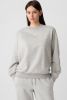 Gray Solid Color Drop Shoulder Terry Sweatshirt