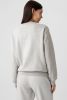 Gray Solid Color Drop Shoulder Terry Sweatshirt