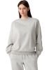 Gray Solid Color Drop Shoulder Terry Sweatshirt