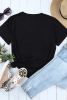 Black American Flag Print Black Graphic Tee