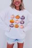 Beige Thanksgiving Pumpkin Graphic Pullover Sweatshirt