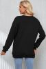 Black Every Thing Glitter Letter Christmas Sweatshirt