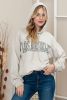 Khaki Drop Shoulder Los Angeles Hooded Sweatshirt with Drawstring