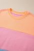 Sky Blue Colorblock Drop Shoulder Sweatshirt