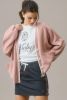 Pink Side Pockets V Neck Button Down Preppy Sweatshirt Cardigan