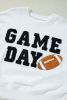 White GAME DAY Varsity Pullover Sweatshirt