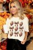 White Rugby Football Bow Printed Game Day T Shirt
