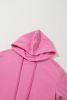 Bonbon Plain Fleece Lined Drawstring Hoodie with Pocket