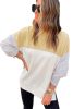 Multicolor Patchwork Casual Drop Shoulder Sweatshirt