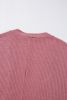 Mineral Red Solid Color Waffle Knit Cardigan