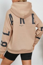 Smoke Gray Printed Long Sleeved Hooded Sweatshirt (size: (US 4-6)S)