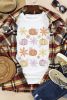 White Floral Pumpkin Graphic Crewneck T Shirt