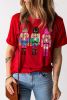 Red Nutcracker Heat Transfer Printing Graphic Crewneck T Shirt