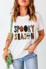 White Pumpkin Skull SPOOKY SEASON Halloween T Shirt