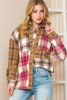 Brown Casual Plaid Print Pocket Button Down Shirt