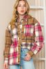 Brown Casual Plaid Print Pocket Button Down Shirt