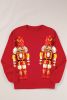 Racing Red Shiny Nutcracker Graphic Plus Size Sweatshirt