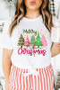 White Merry Christmas Graphic T Shirt