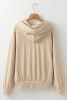 Khaki Checkered Kangaroo Pocket Hoodie