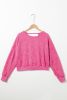 Rose Casual One Strap V-shape Open Back Sweatshirt