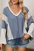 Ashleigh Blue Crochet Patchwork Exposed Seam High Low Loose Top