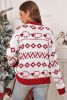 Racing Red Christmas Long Sleeve Pullover Crew Neck Sweater