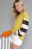 Ginger Patchwork Striped Drop Sleeve Top