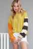 Ginger Patchwork Striped Drop Sleeve Top