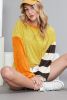Ginger Patchwork Striped Drop Sleeve Top