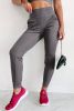 Medium Grey Exposed Seam High Waist Pocketed Joggers