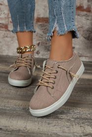 Parchment Criss Cross Slip On Canvas Sneakers (size: (US 7)38)